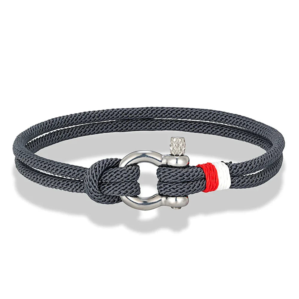 Braided Rope Stainless Steel Horseshoe Shackle