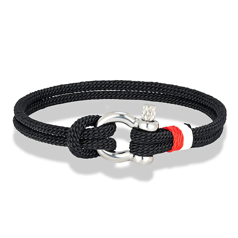 Braided Rope Stainless Steel Horseshoe Shackle
