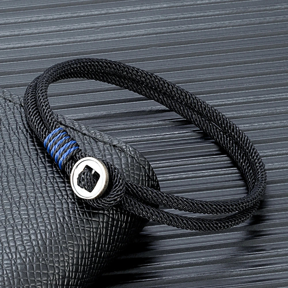 Sterling Silver Retro Button Bracelet