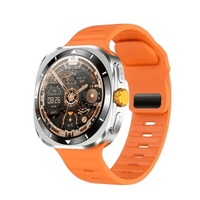 Orange silicone watch