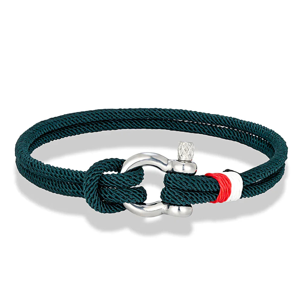 Braided Rope Stainless Steel Horseshoe Shackle