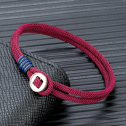 Sterling Silver Retro Button Bracelet